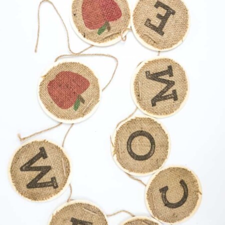 Back To School Burlap Banner - Banner Whole