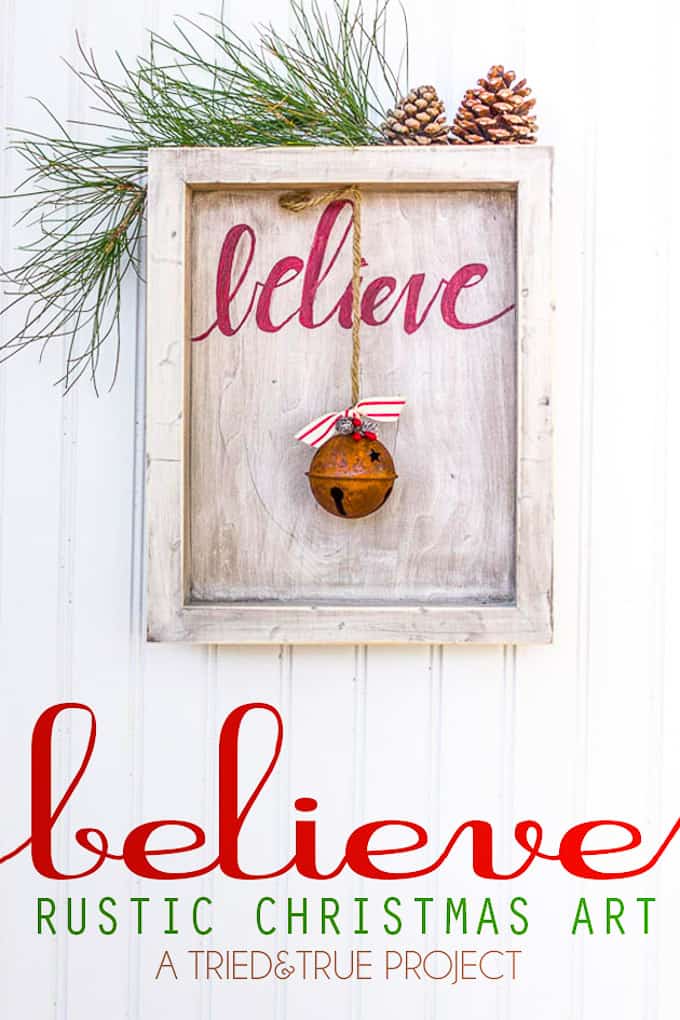Believe Rustic Christmas Art from The Polar Express