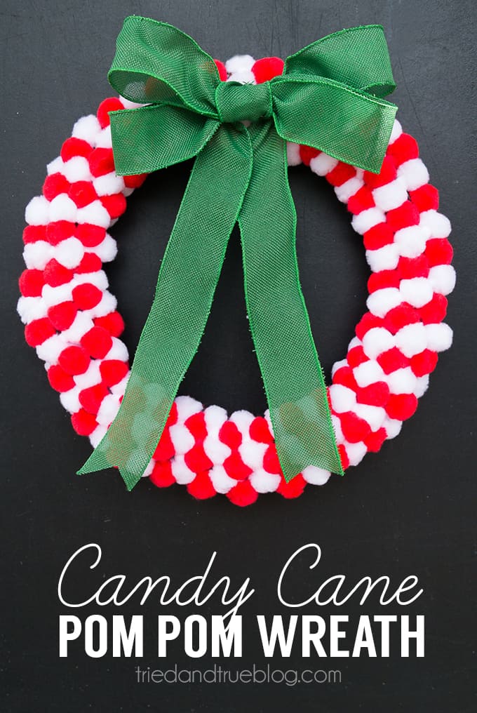 How To Make A Pom Pom Wreath In Minutes! You won't believe how easy this tutorial is!