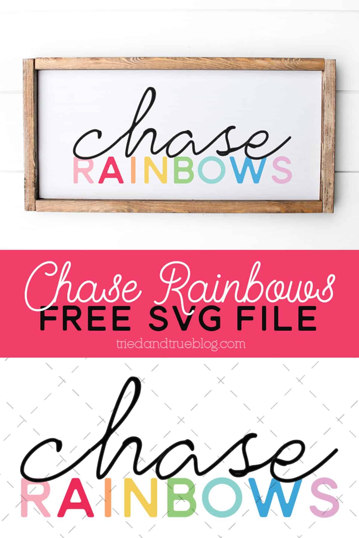 Chase Rainbows Free SVG File