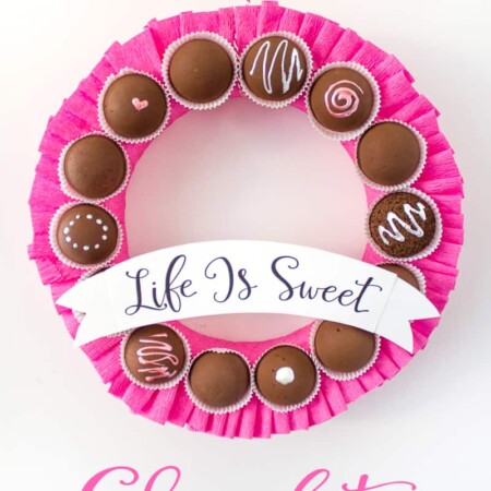 Life is sweet with this Chocolate Valentine's Day Wreath