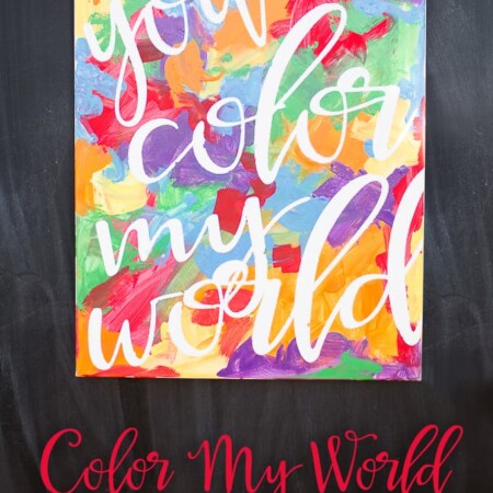 This "Color My World" Family Art Project is super easy and fun to make with kids and looks great on a gallery wall!