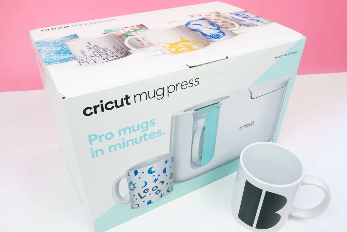 Cricut Mug Press box and mug.