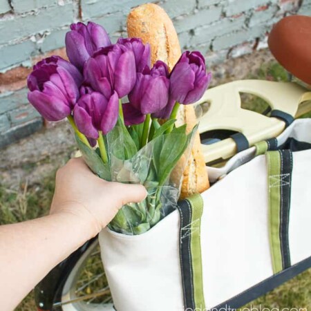 DIY Bike Panniers - Flowers