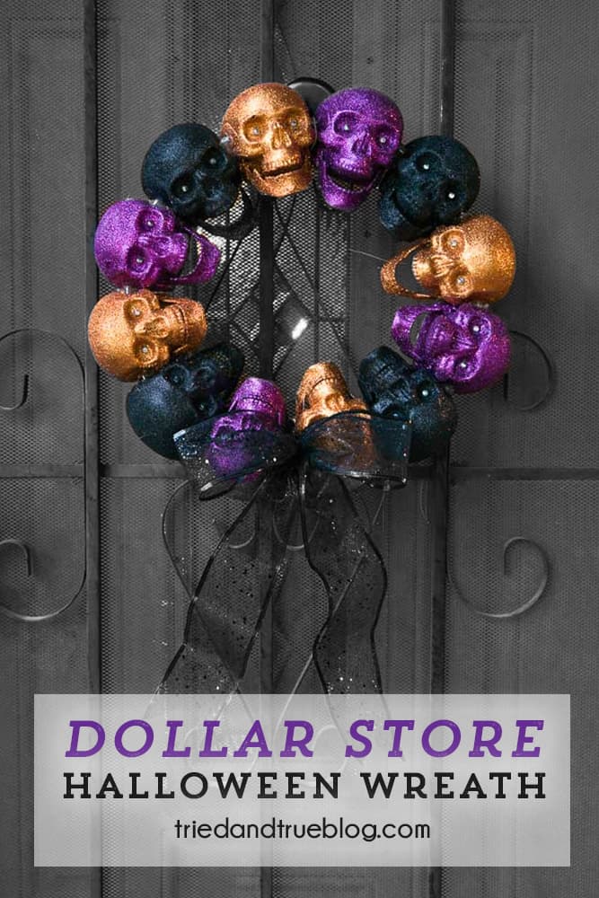 Dollar Store Halloween Wreath