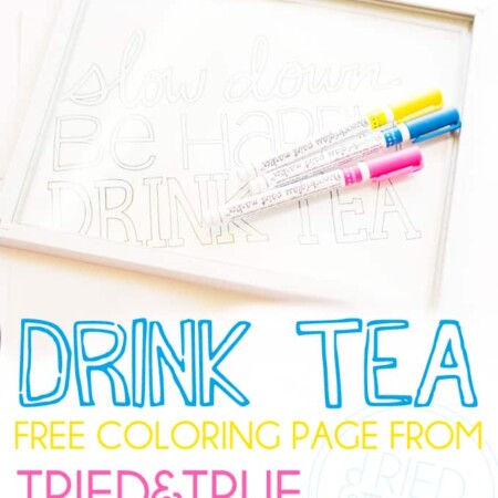 "Drink Tea" Free Coloring Page - A Tried & True Free Coloring Page