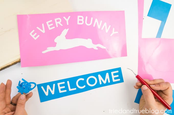 "Every Bunny Welcome" Easter Vintage Sign - Weed