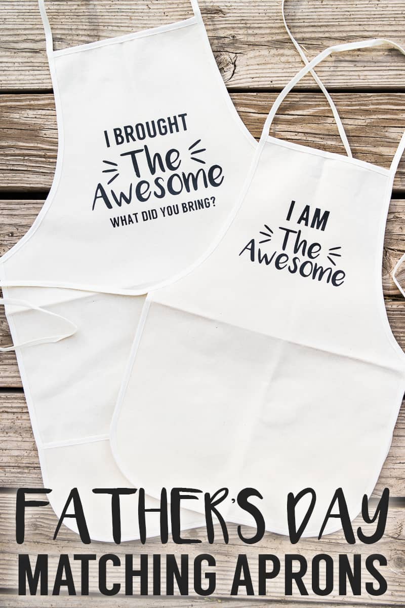 Make this adorable Father's Day Matching Apron Set!