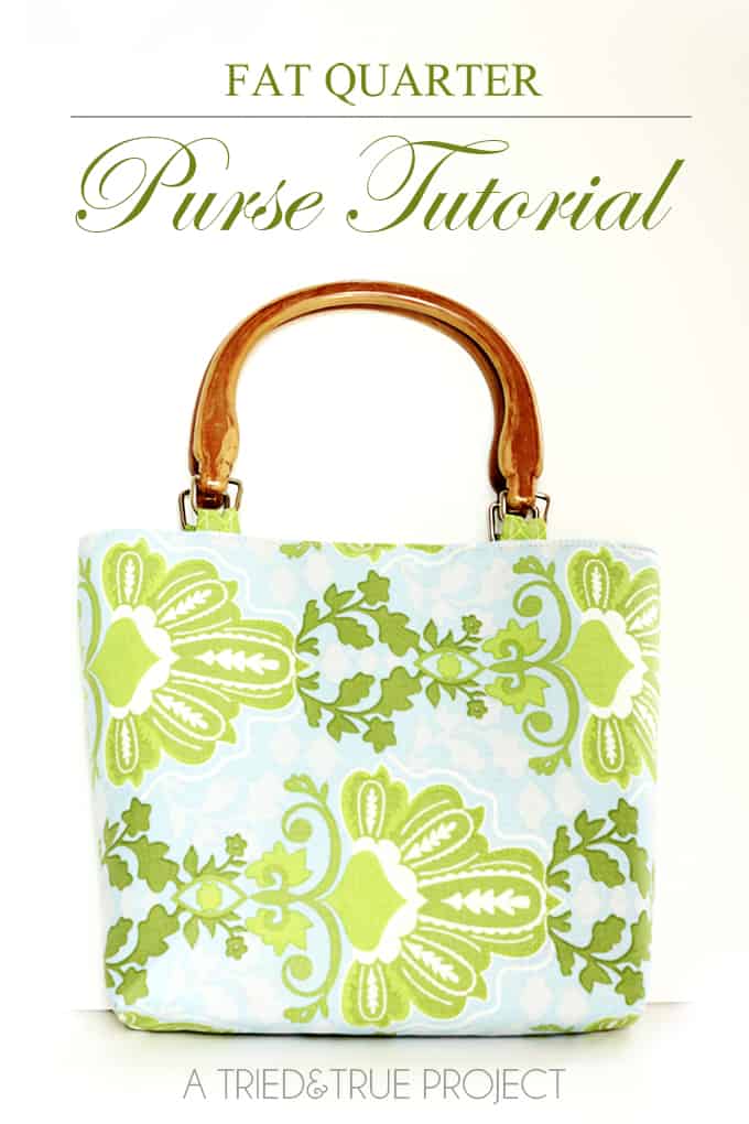 Use this detailed tutorial and free pattern to make an adorable purse with just a couple fat quarters of fabric!