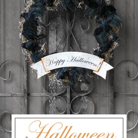 Make this simple Black Crow Halloween Wreath to greet all your ghoulish guests!