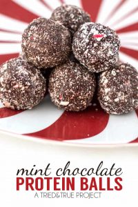 Satisfy your sweet tooth with these Healthy Peppermint Chocolate Protein Balls! They're raw, vegan, low-sugar, gluten-free, and delicious!