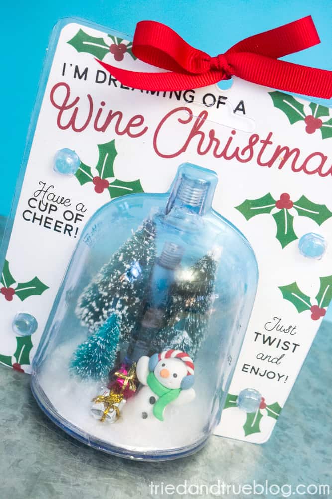 Easy Dollar Store Christmas Gift for Wine Lovers! - Finished