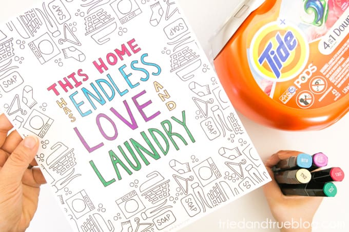Love and Laundry Coloring - Color
