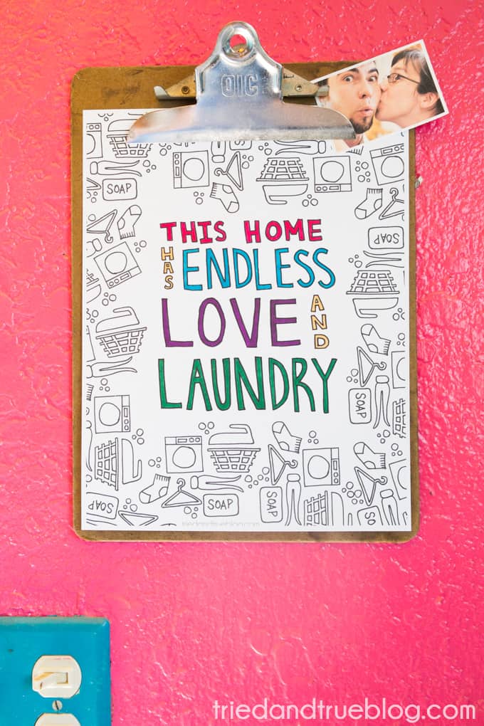 Love and Laundry Coloring