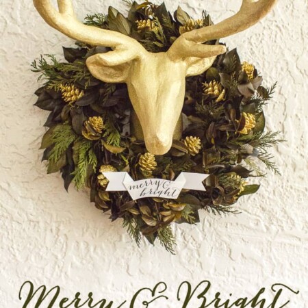 This Merry and Bright Natural Wreath is easy to make and super on trend!