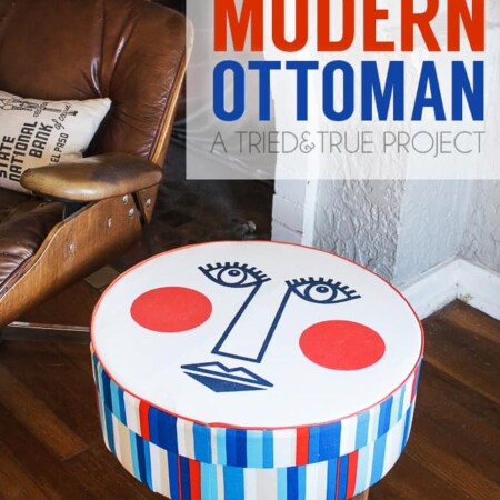 Make this Mid-Century Modern Ottoman to match any room in your house! Includes detail directions and free cutting file.