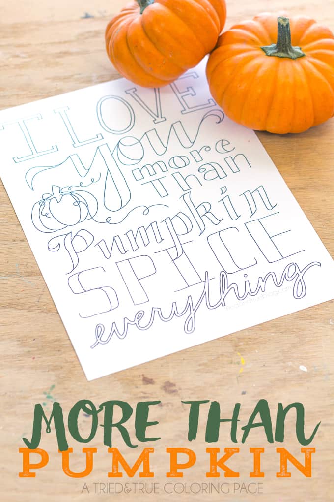 Need a little relaxation in your life? Grab your colored pencils and enjoy your Me Time with this "More Than Pumpkin" Free Coloring Page!
