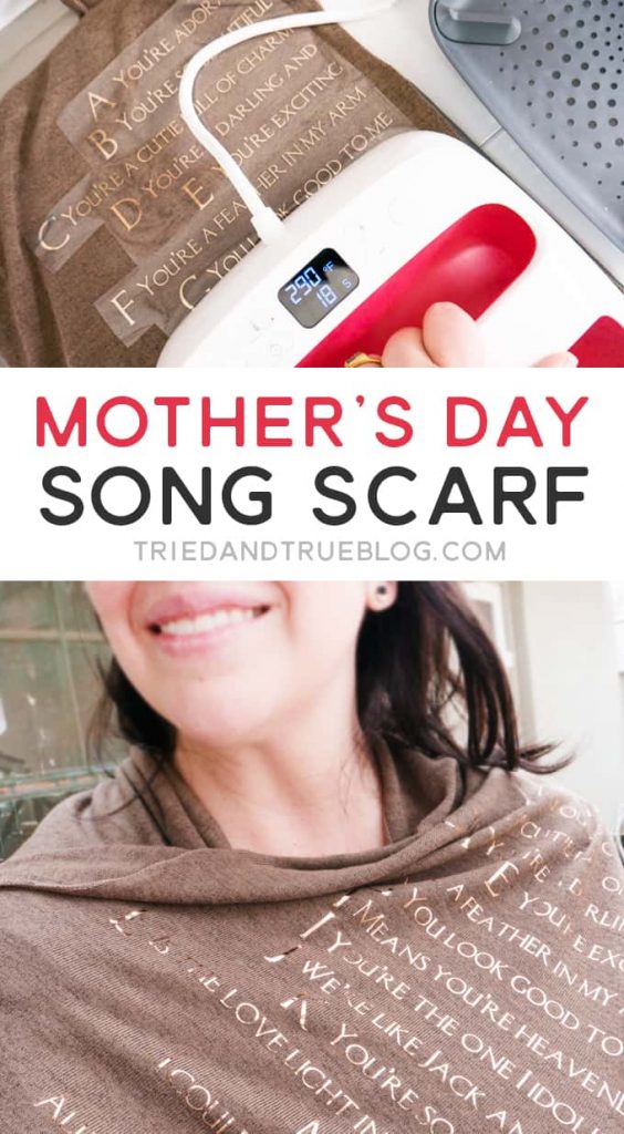 This Mother's Day Song Scarf is an easy project to make for your amazing mom!