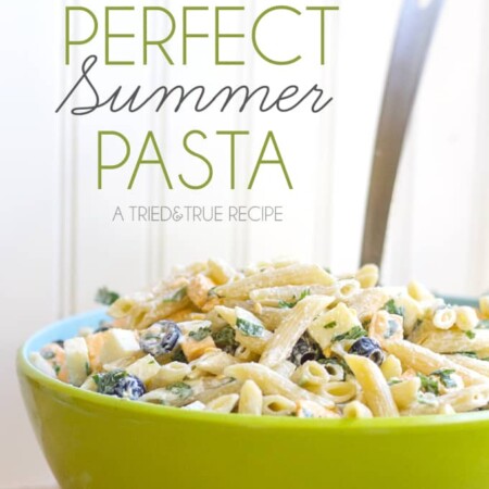 Make The Perfect Summer Pasta for your next picnic! Super easy to put together and I promise everyone is going to LOVE it!