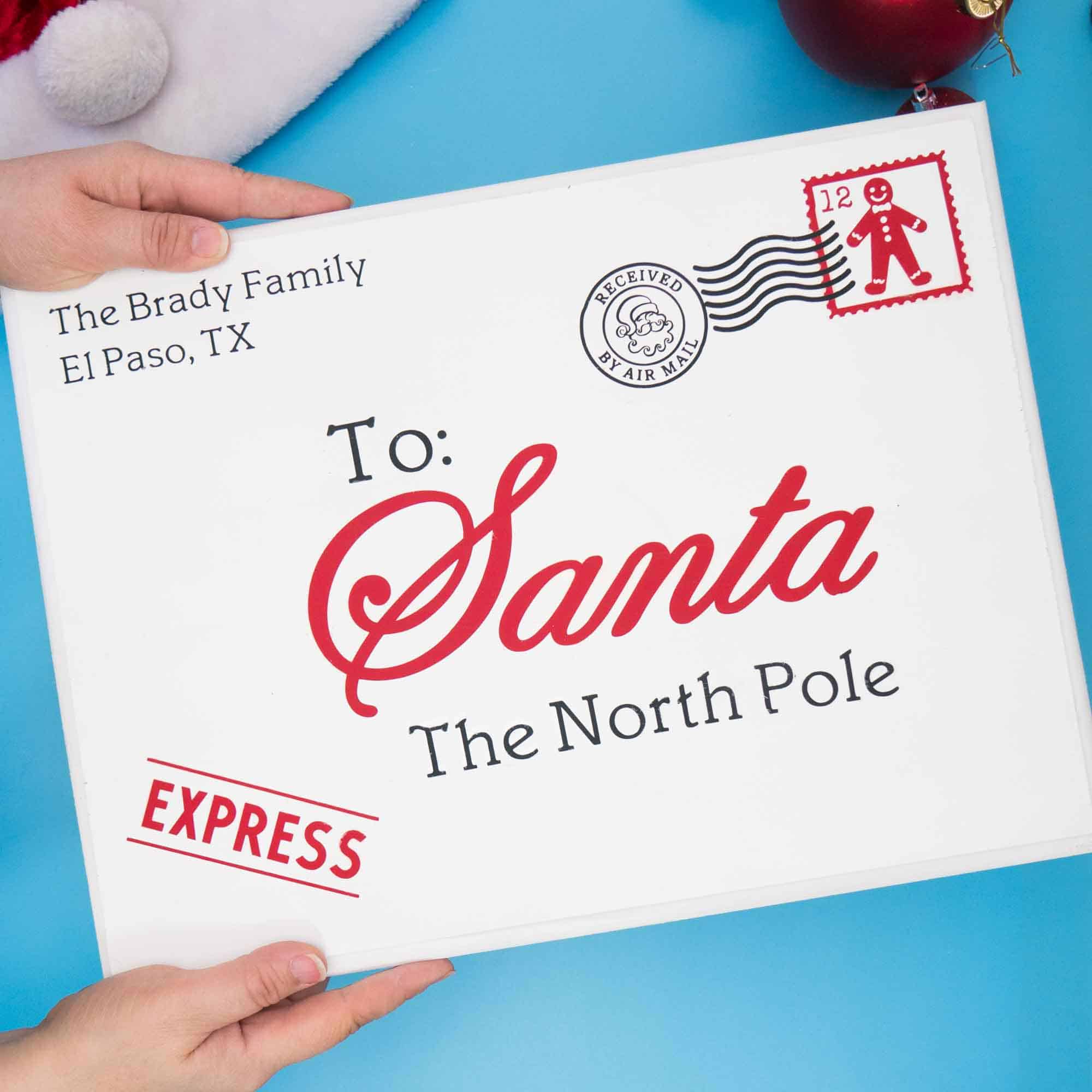 Personalized Letter to Santa Wood Sign with Cricut Explore Air 2