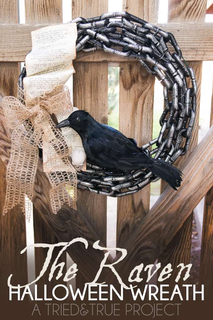 Celebrate Poe's classic tale with The Raven Halloween Wreath. Easy to customize and make your own!