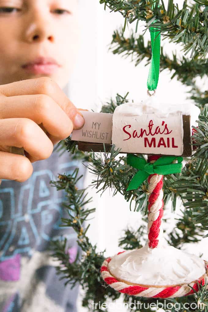 Santa's Mailbox Ornament - Kid