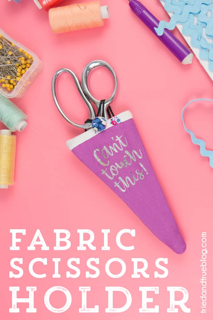Super easy Fabric Scissors Holder that you can make with scraps!