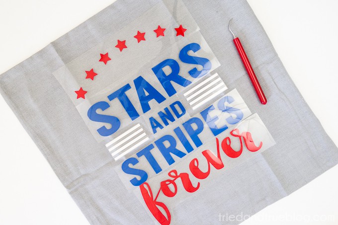 Stars and Stripes Pillow Free Cutting File - Place